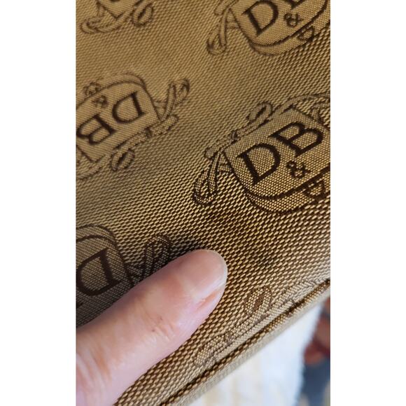 Dooney & Bourke Women's Large Tote Bag Monogram Tan Brown Vintage - Picture 6 of 16
